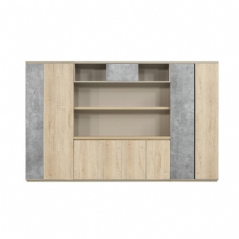 decoration background bookcase displaying cabinet for executive office room