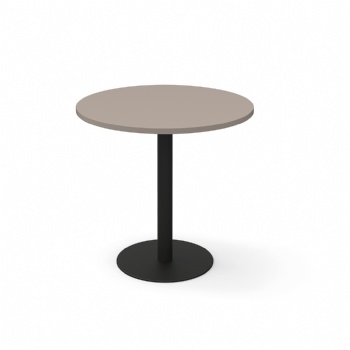 small round chatting negotiating table with metal pedestal