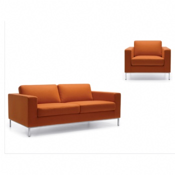 stylish fabric or leather upholstered office furniture sofa couch and chair set