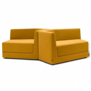 yellow color fabric sofa lounger design without armrest manufacturers