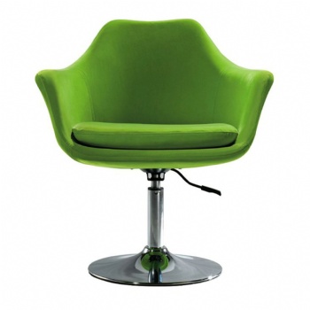 green leather upholstered chrome base chairs for sale