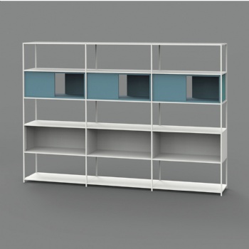  modern open metal self book case displaying cabinet for sale	