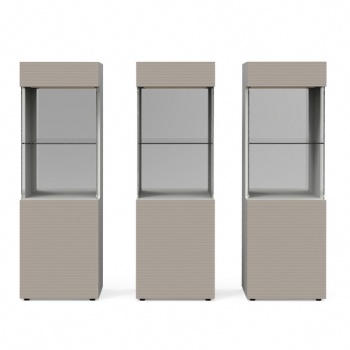  shopping mall or office use displaying storage locker cabinet with glass open door	