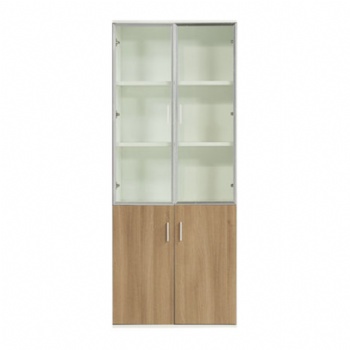  aluminum frame glass swing doors melamine bookcase factory sale	