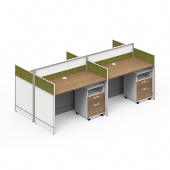  partition desk with aluminum frame glass screen freely combination optional	