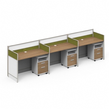  partition desk with aluminum frame glass screen freely combination optional	