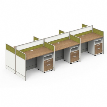  partition desk with aluminum frame glass screen freely combination optional	