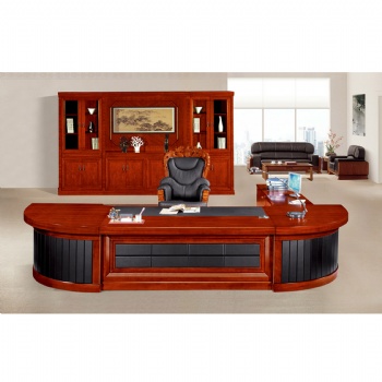  classic veneer finish office furniture government use desks with filing cabinet	