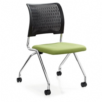  modern plastic frame with cushion seat training chairs with tablet and wheels optional	