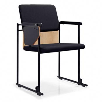  fabric upholstered back and seat waiting training chairs with steel frame	