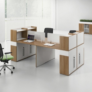 computer workstation desk with side storage cabinets